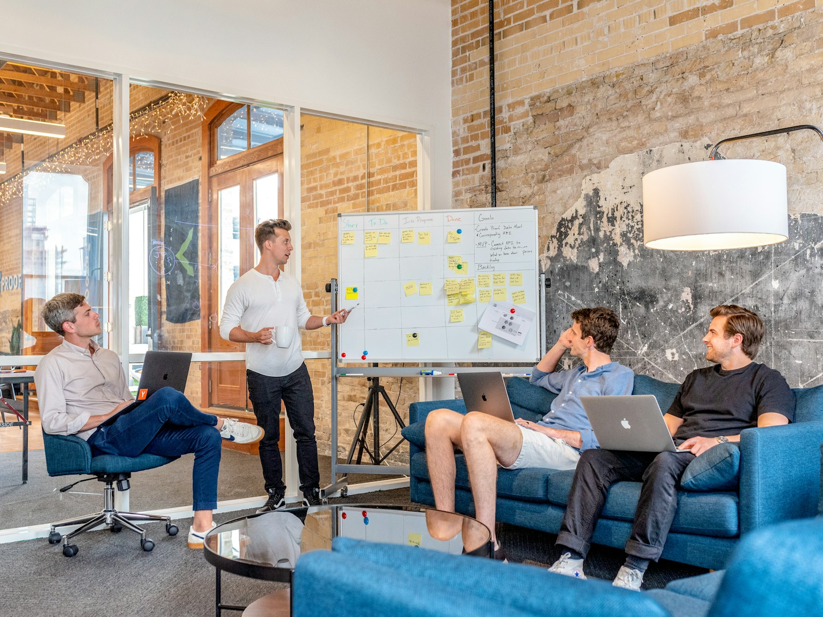 Founder and team mapping the road ahead on a product roadmap
